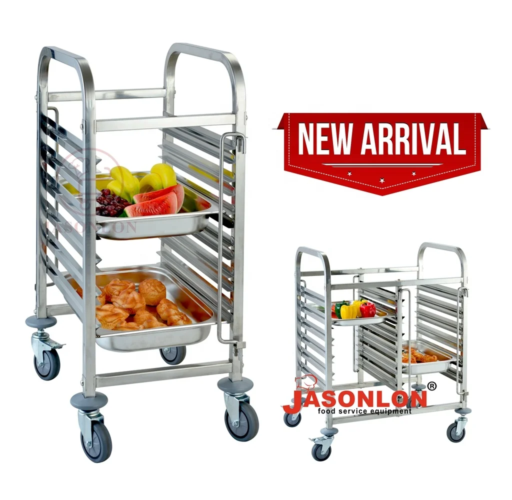 Stainless Steel Rack Trolley Aluminium Baking tray Pans trolley & GN Pan 15/16 Layers Double lines bakery tray rack trolley
