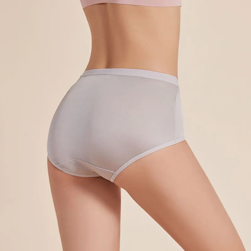 great nude feel women  100% silk  super cozy panties woman  high waist breathable pure silk briefs underwear