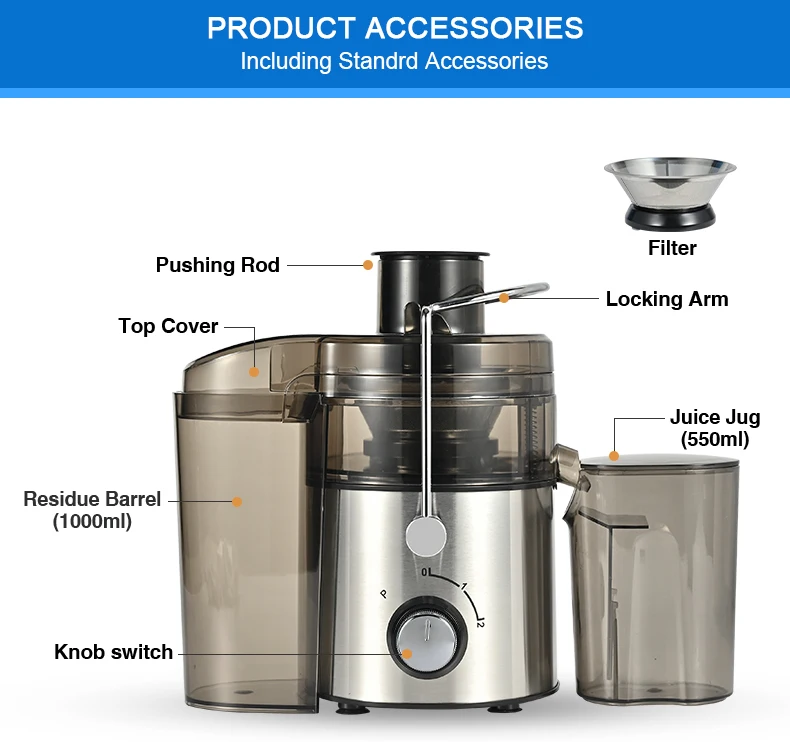 Commercial Juice Processor with Competitive Price Household Juice Extractor with Customized Package