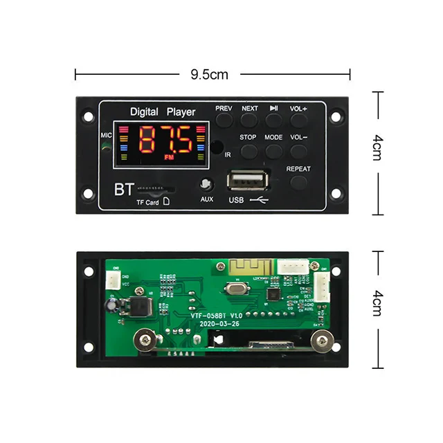 Music Mp3 Player Decoder Board Lossless Decoder Kit Record Change Folder