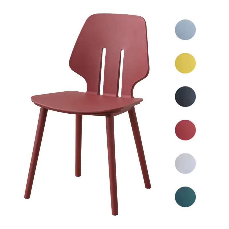 Nordic Modern Color Plastic Hotel Dining Chair Outdoor Leisure Cheap Garden PP Chairs