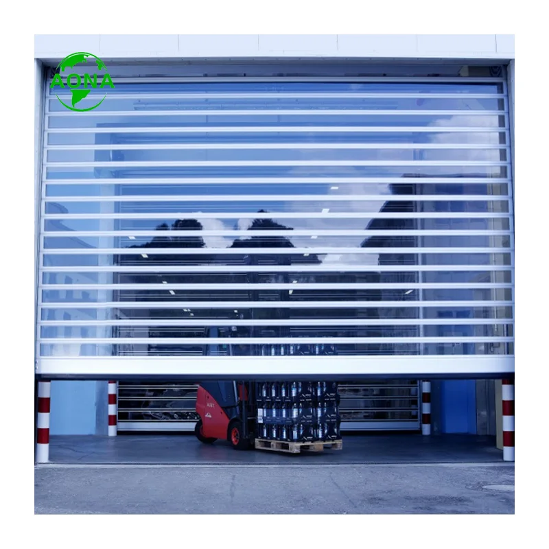 Automatic Crystal  Anti-thief Transparent Electric Take Off And Landing Rolling Door For Shopping Mall