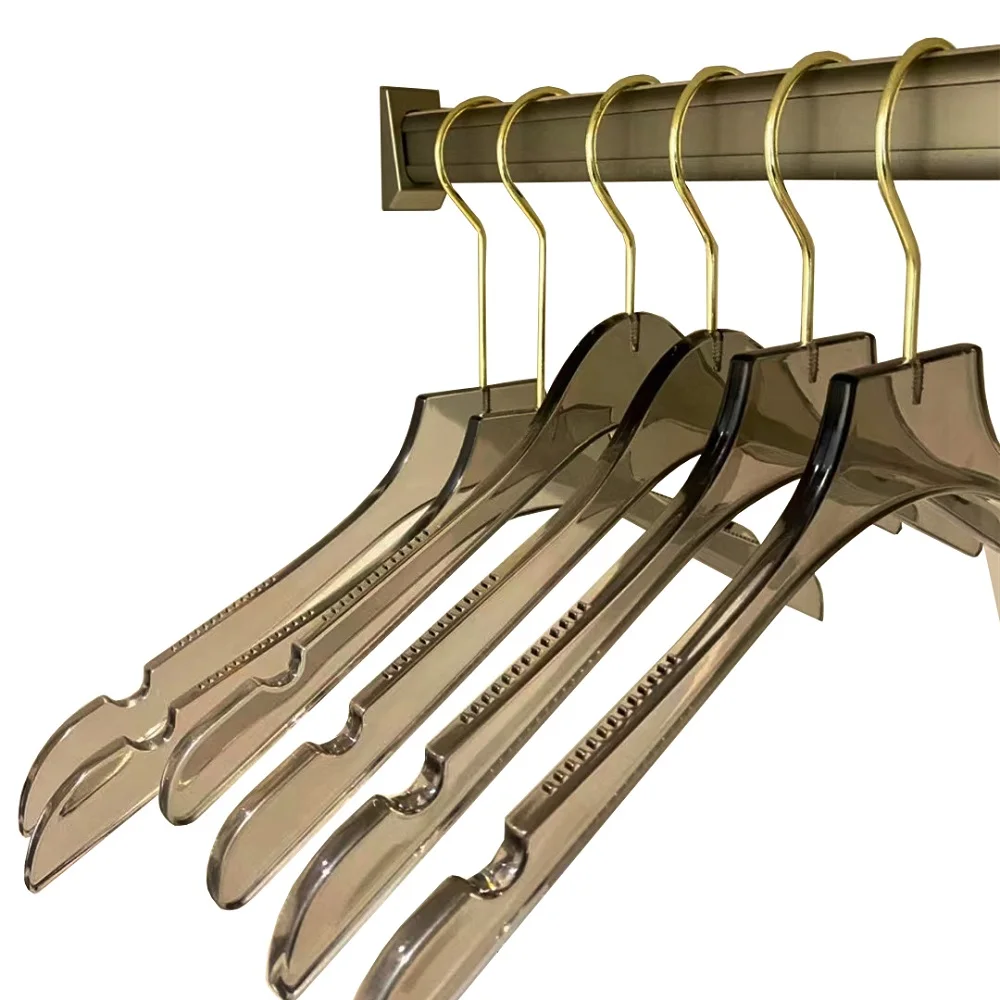 factory price heavy duty acrylic cloth hangers Luxurious Acrylic Hangers for clothing store