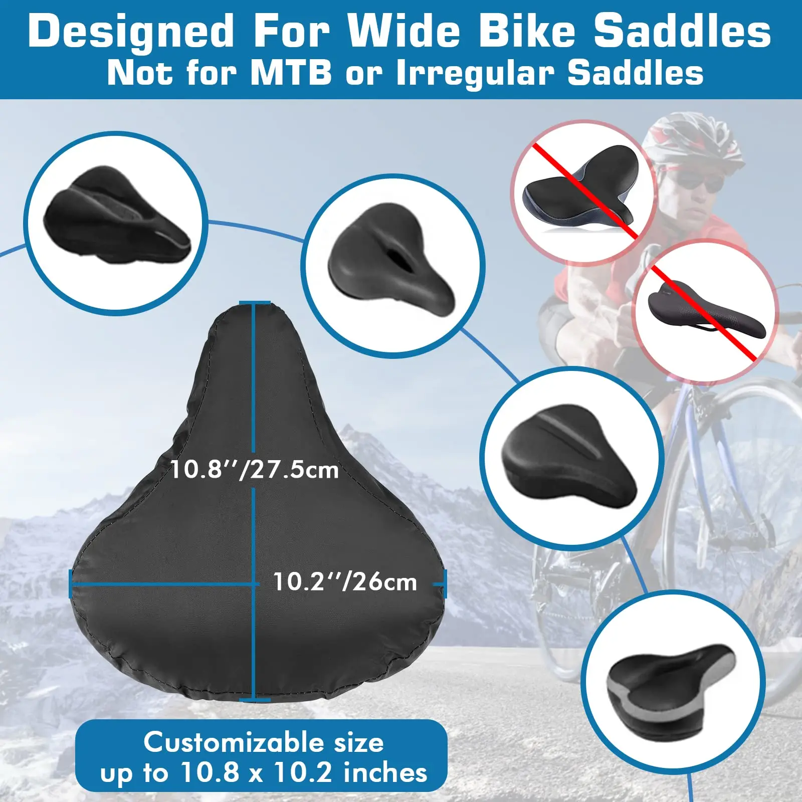 Wholesale Custom Universal Waterproof Rain Bicycle Recycled RPET Bike Seat Cover for Bicycle