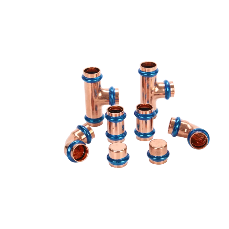 HS Hot Selling Outlet Wholesale M Type Copper Press Tee for Plumbing Water and Gas Pipe System