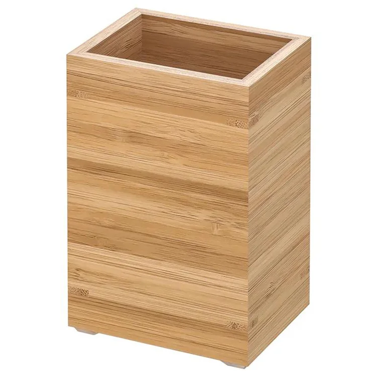 Eco Friendly Bamboo Wood 3-Piece Soap Tray Dispenser Bathroom Accessories Set