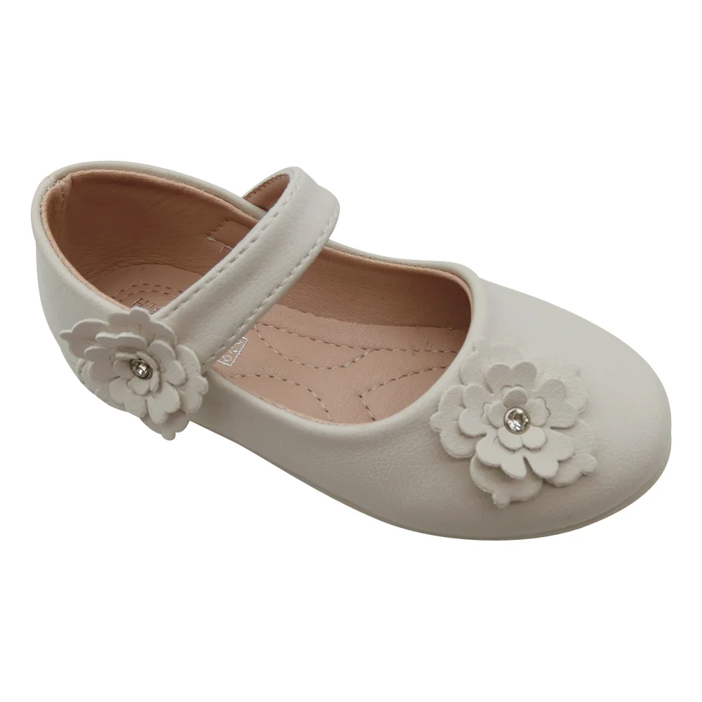 children girl shoes spring new Korean edition flower low - top magic tape girl low - bottom tube