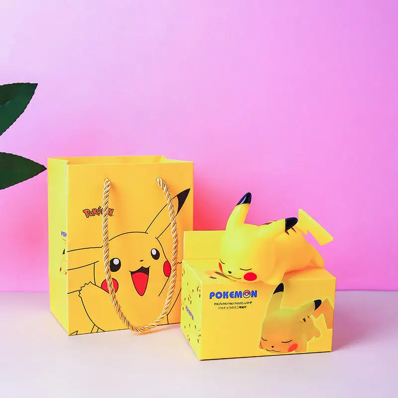 LED Night Light Touch Switch Control Cartoon Bedside Lamp Pikachu Kids Night Lights For Bedroom Home Decoration Table Lamp