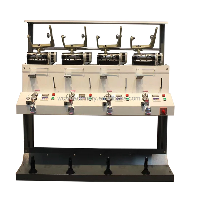 6 heads cone to cone yarn winding machine textile machinery for nylon polyester dty poy yarn rewinding machine