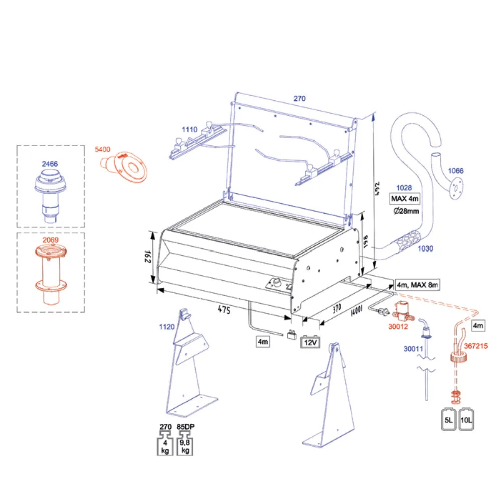 Изготовленная на заказ рама из листового металла для дизельной плиты