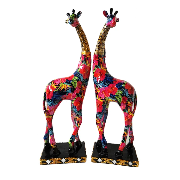Eco friendly animal floral paper giraffe status home living room decoration arts and crafts
