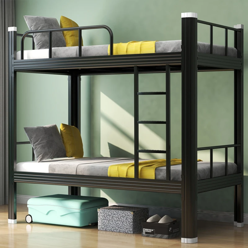 Modern Metal Loft Bunk Bed with Desk for Home School and Dormitories