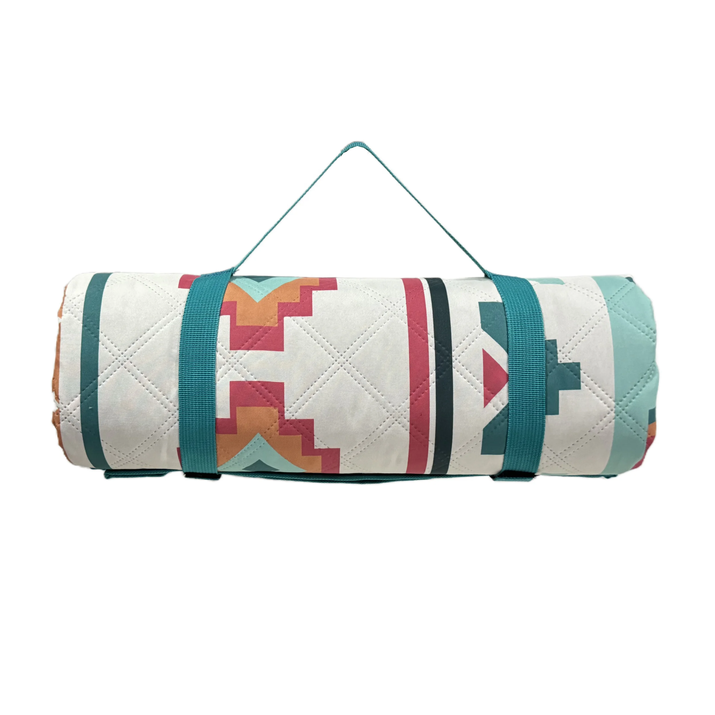 Outdoor camping equipment portable folding picnic blanket Ultrasonic glamping carpet Waterproof thickened beach lawn gear