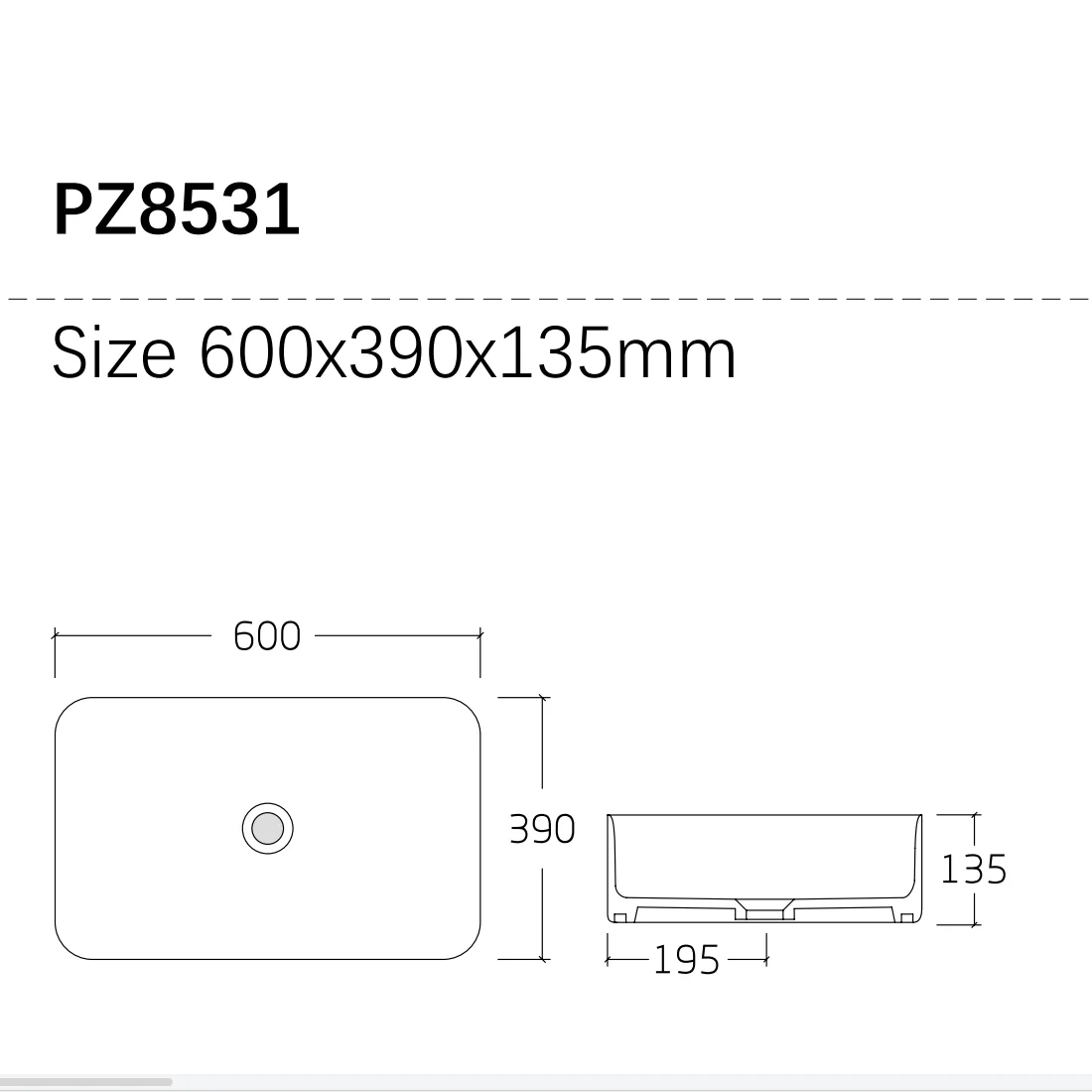TAME PZ8531-P17 Sanitary Purple Vessel Top Counter Sink Rectangular Countertop Bathroom Ceramic Art Hand Wash Basin