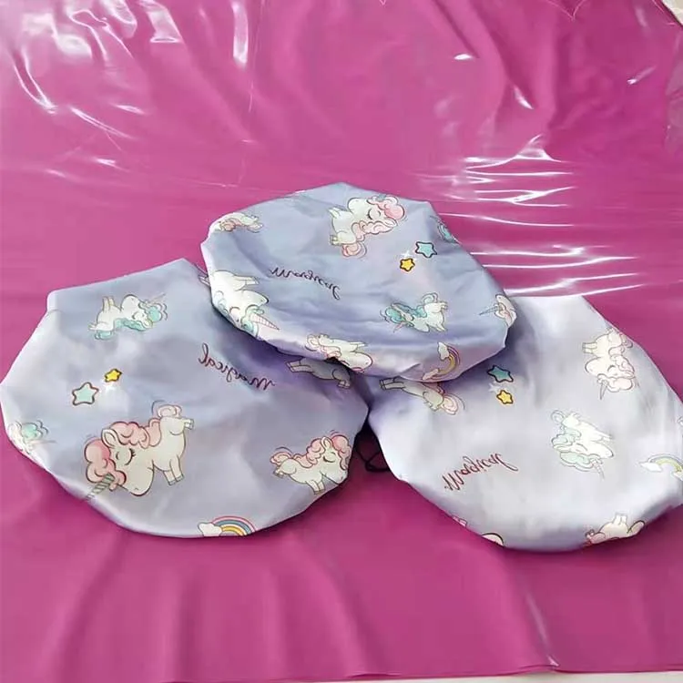 
wholesale hair satin braid bonnet with a stopper and adjustable rope styling hat reversible 