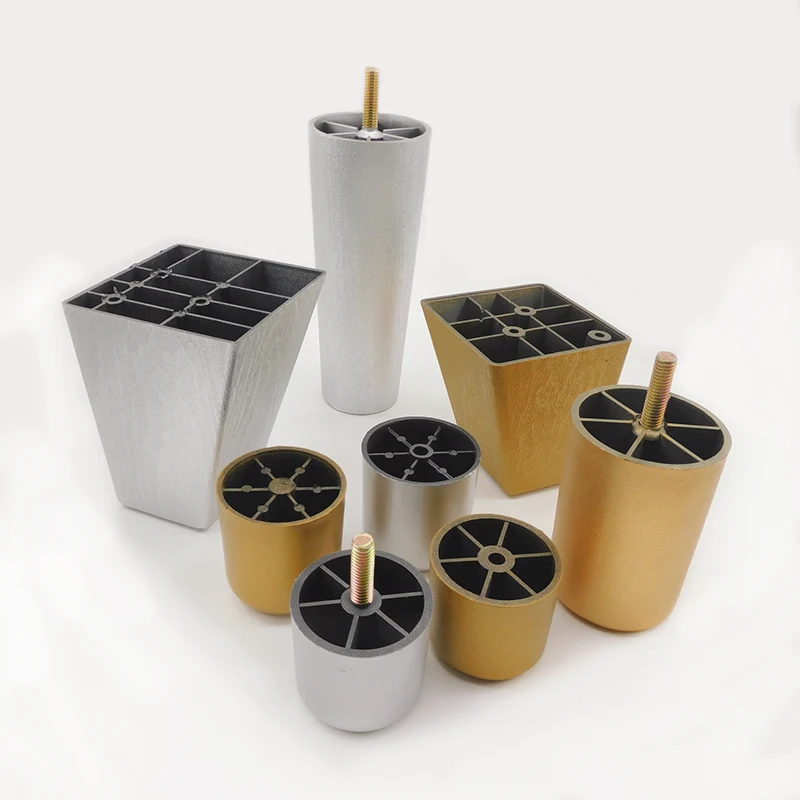 Hardware Accessories Cast Plastic Furniture Chrome Silver Rose Gold Sliver Legs Sofa Foot Legs
