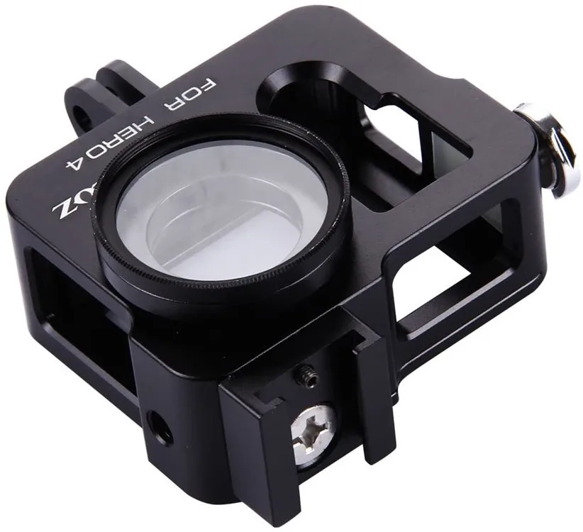 
Camera Protective case Housing SheIl CNC Aluminum Alloy Protective Cage with 37mm UV Filter Lens 