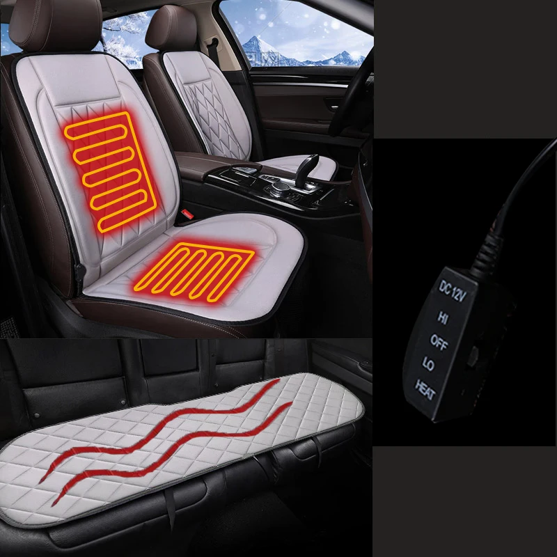 Универсальная зимняя подушка для сиденья с подогревом, Автомобильная подушка с подогревом для заднего сиденья