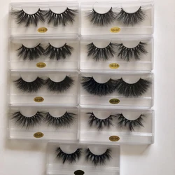 2020 wholesale real 3d mink lashes your brand packaging box private label mink strip eyelashes with holographic bag