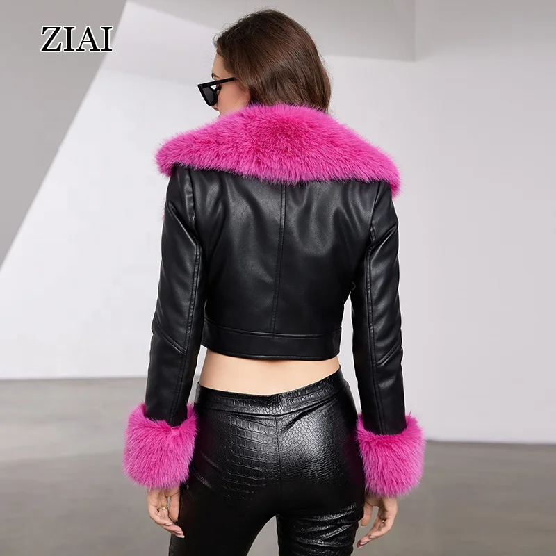 Bomber Jacket Aviator Real Shearling bomber Sheepskin Leather Jacket winter clothes for women