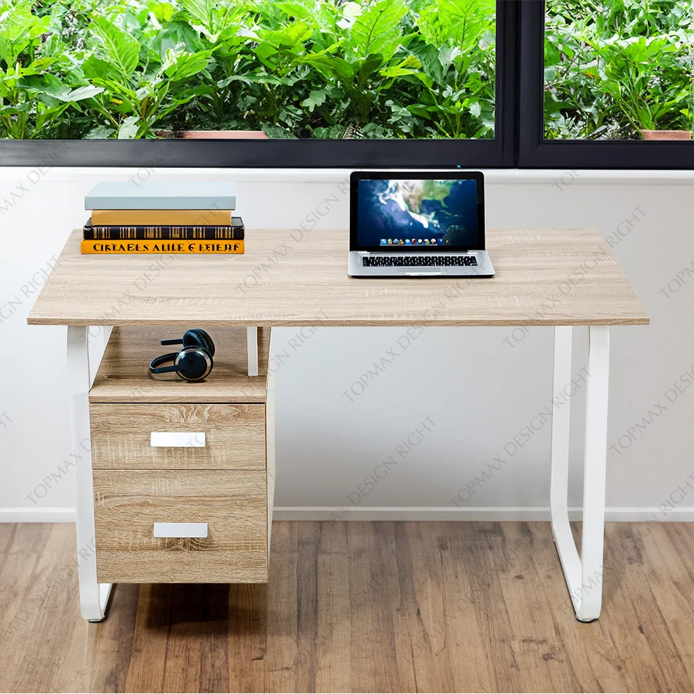 China Manufacturer Reasonable Price Long Computer Table Metal Frame Steel Desk Home Office Computer Table For Office Work