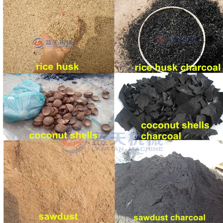 Rotary type olive pomace charcoal machine for making waste charcoal