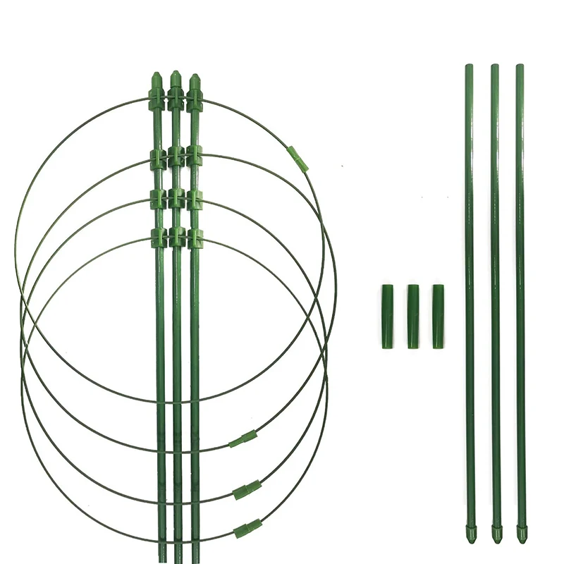 Завод по производству металлических поддержка клетки с 4 регулируемые кольца лоза помидор горшечные растения поддержка решетчатого клетки завода