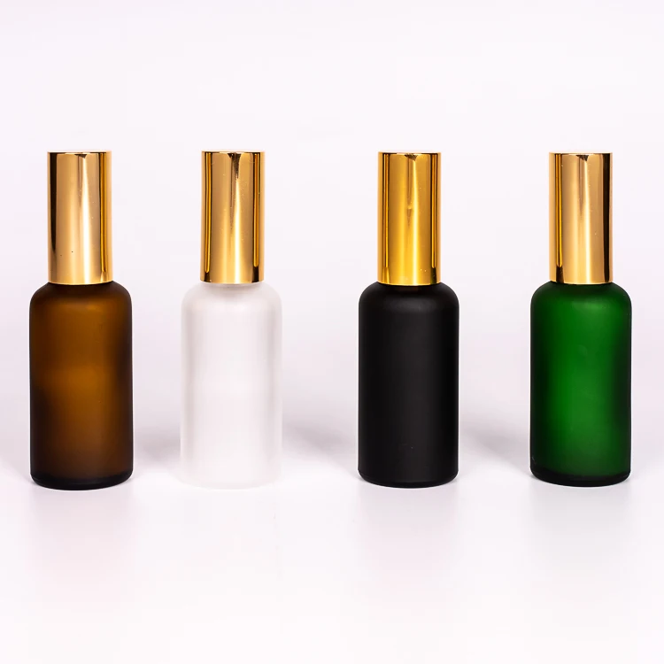 Luxury 5 30 50 15 20 ml 100ml 10ml 15ml 30ml Face Body Room Frosted Black Glass Spray Bottle With Rose Gold Fine Mist Cap