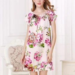 Nightgowns Baju Tidur Import China Wanita Piyama Pijama De Dama Pyjama Cartoon Milk Silk Pajama One Piece Sleepwear