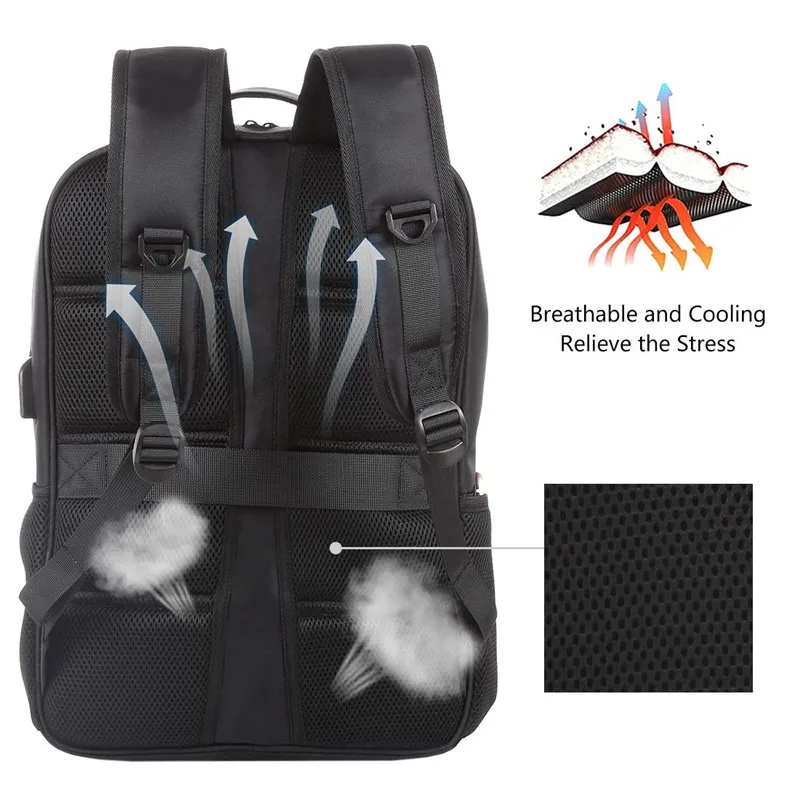 14W Solar Backpack Solar Panel Powered Backpack Water Resistant Laptop Bag with USB Charging Port Solar Charger for Travel