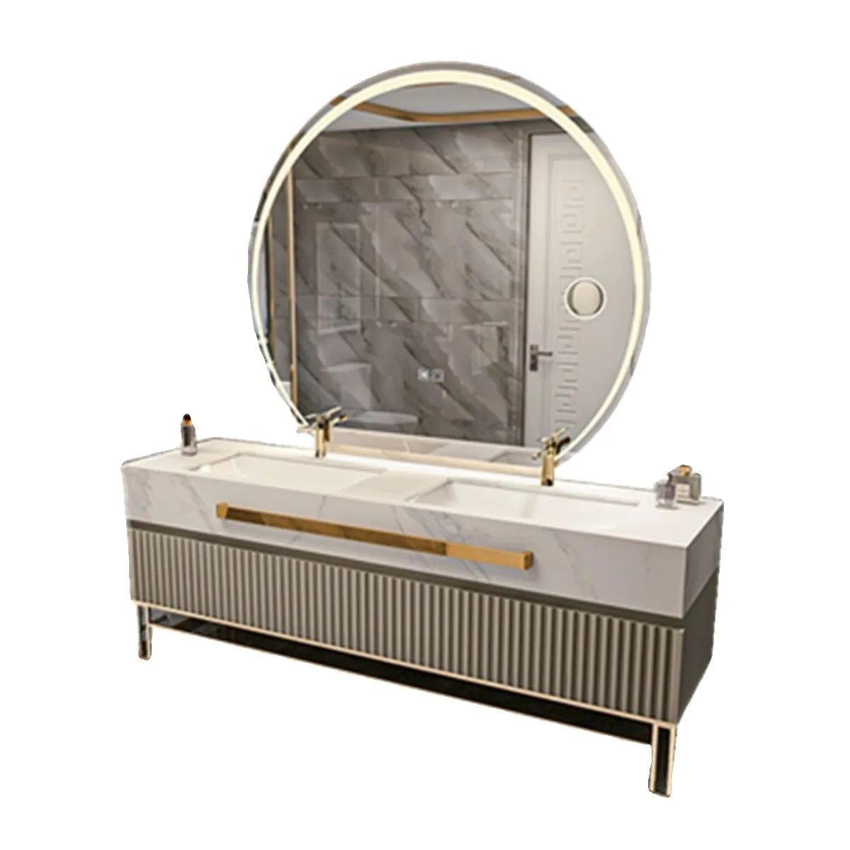 Hotel Project Bathroom Vanities Modern Medicine Cabinet Single Sink Wall Bathroom Sets