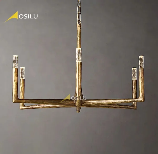 Modern Kitchen Indoor Brass Pendant Light Gold Color Hanging Pendant Light