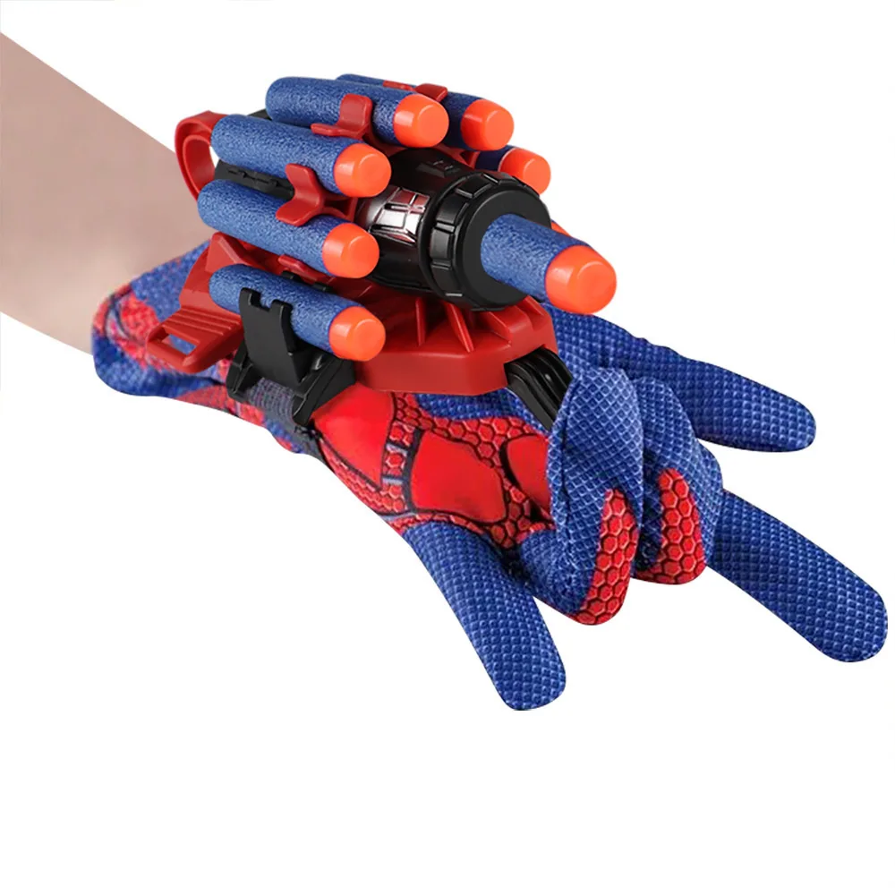 Hot Selling Web Shooter Spider Plastic Cosplay Wrist Toys Set Funny Kids Cosplay Shooter  Web Shooter Educational Toys