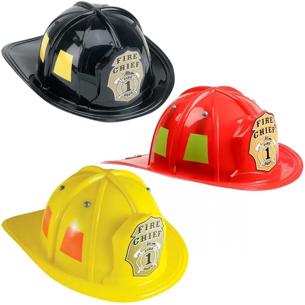 2020 Custom Firefighter Helmet Fire Chief Fireman Kids Boy Hat Fancy Badge