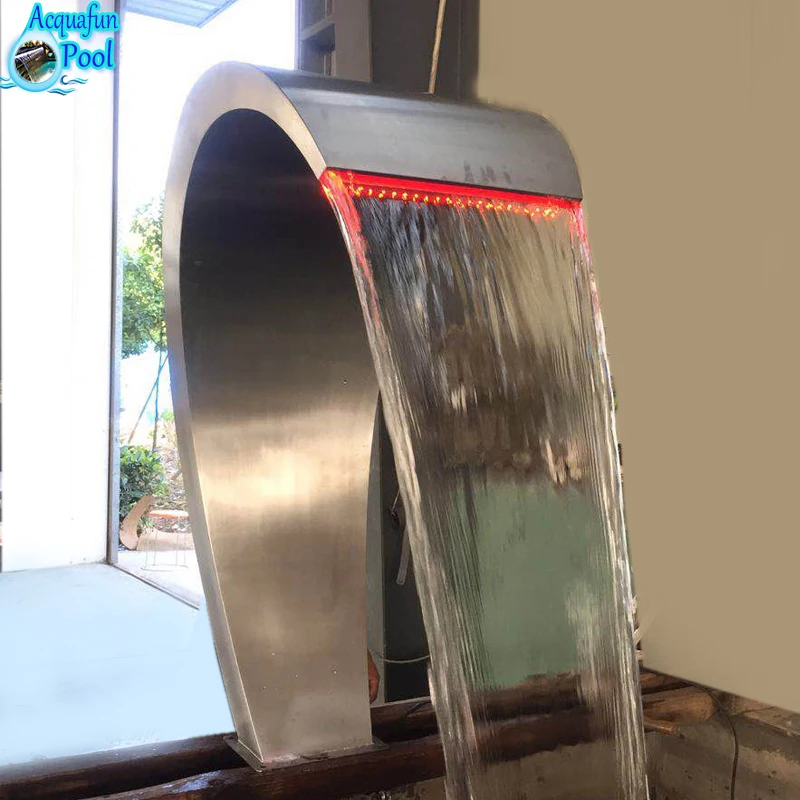 Out Door Waterfall Water Mirror Garden Stainless Steel Pool Fountain