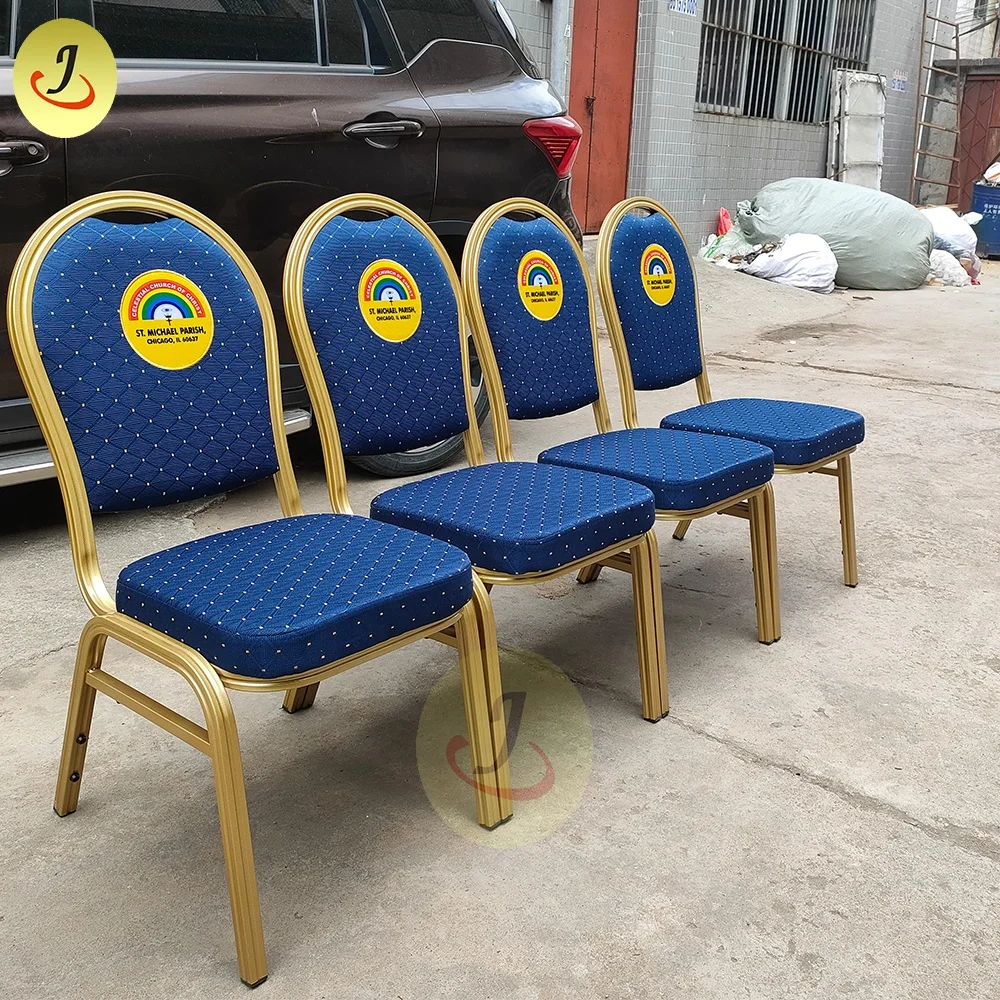 manufacturer cheap steel banquet hall padded interlocking Banquet church chairs