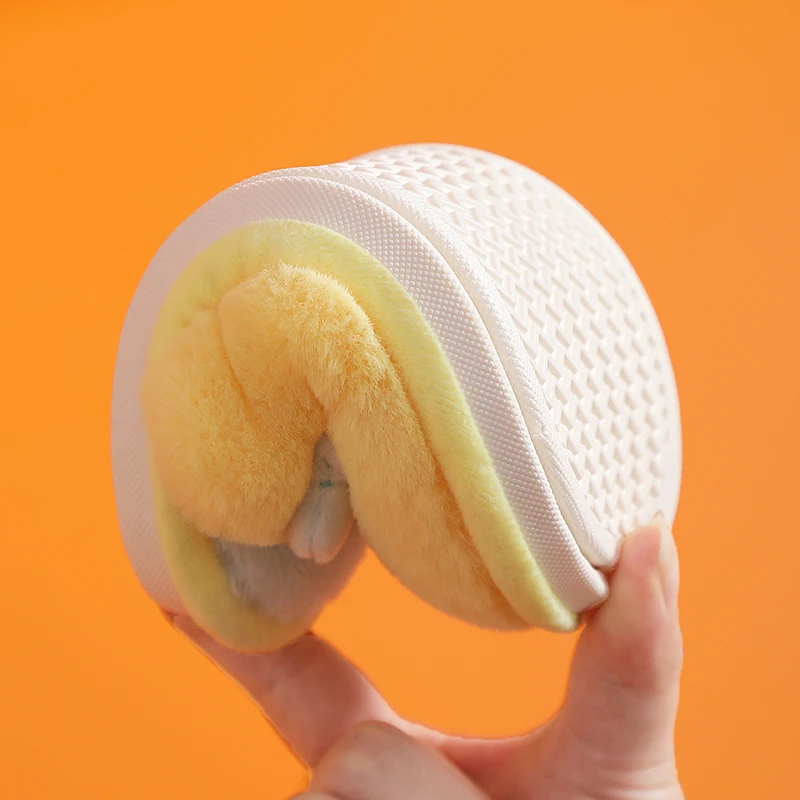 Indoor Slippers Warm Plush Home Slipper Anti Slip Autumn Winter Shoes House Floor flats Fur Slippers