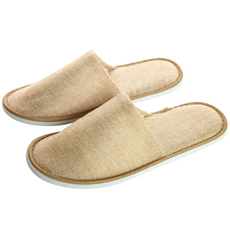 Luxury Hotel Slipper Linen Cotton disposable slippers Top Quality Fashion Designs Custom Logo Bargain Sale Wholesale