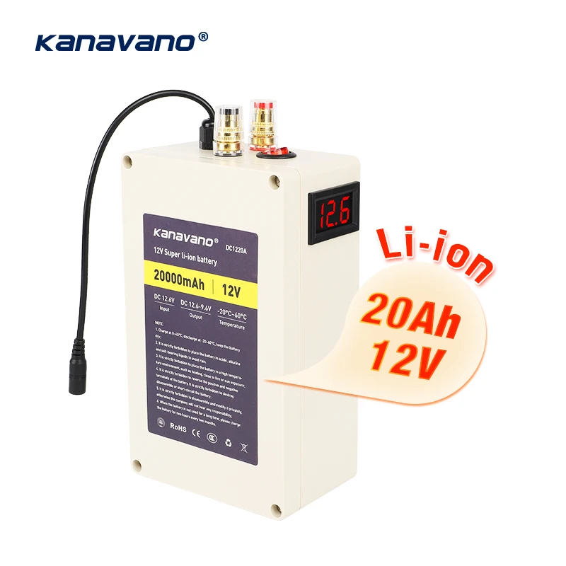 Factory wholesale 12v 20Ah rechargeable battery pack 12v lithium battery 20ah for robot/led light