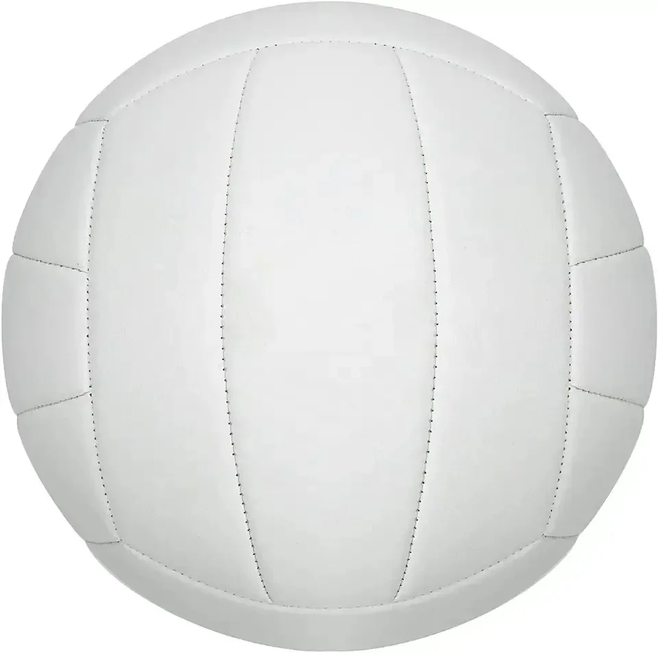 Blank All White Soft PVC Leather Volleyball Ball Plain Machine-sewn Volleyball For Signatures with customized logos own brands