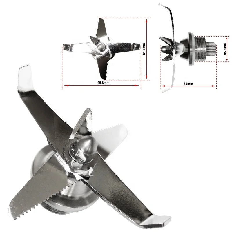 High quality 304 stainless steel Ice Crusher knife commercial bblender blade set for blender parts knife set