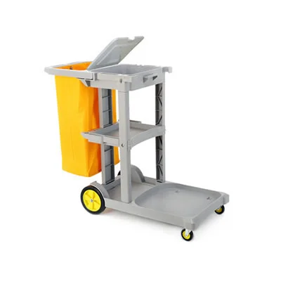 2023 New hotel service cart cleaning hotel service trolley cleaning janitor carts for housekeeping