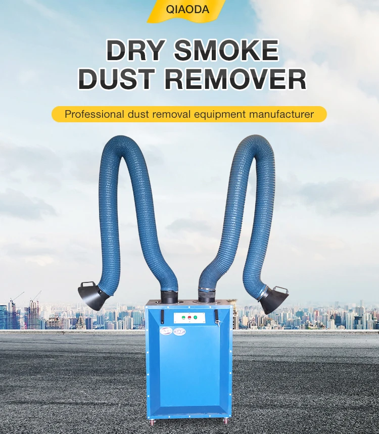 Factory price industrial portable dust extractor Double arm fume extractors