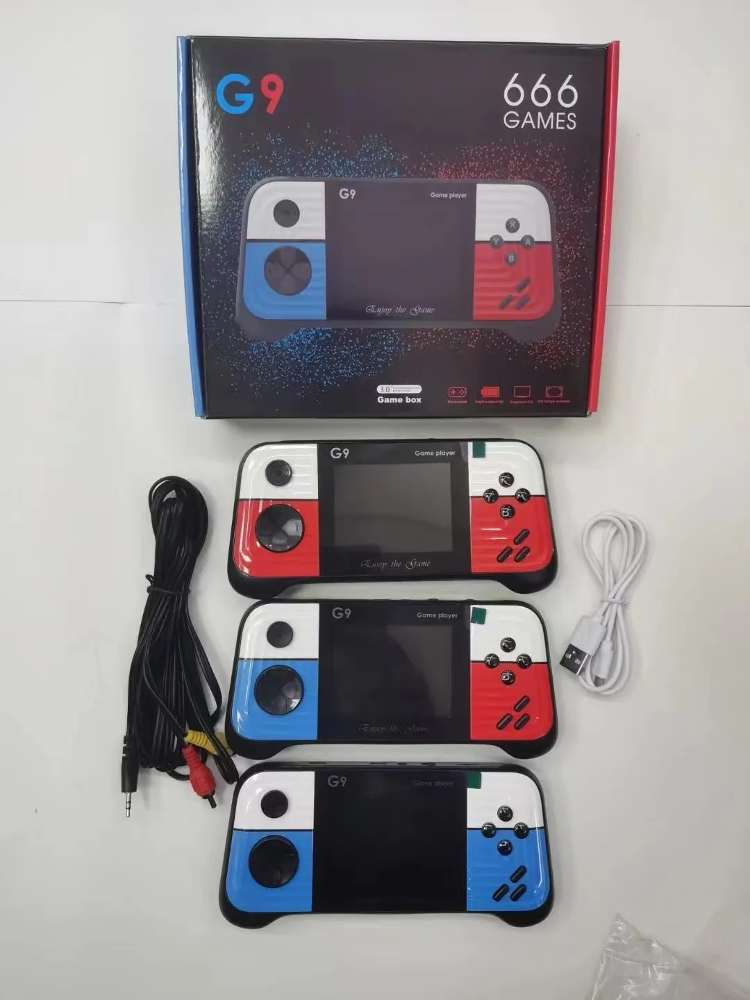 hot sell G9  Handheld Game Player Video Classic Game Console Video 3.0 Inch screen built in 666 games