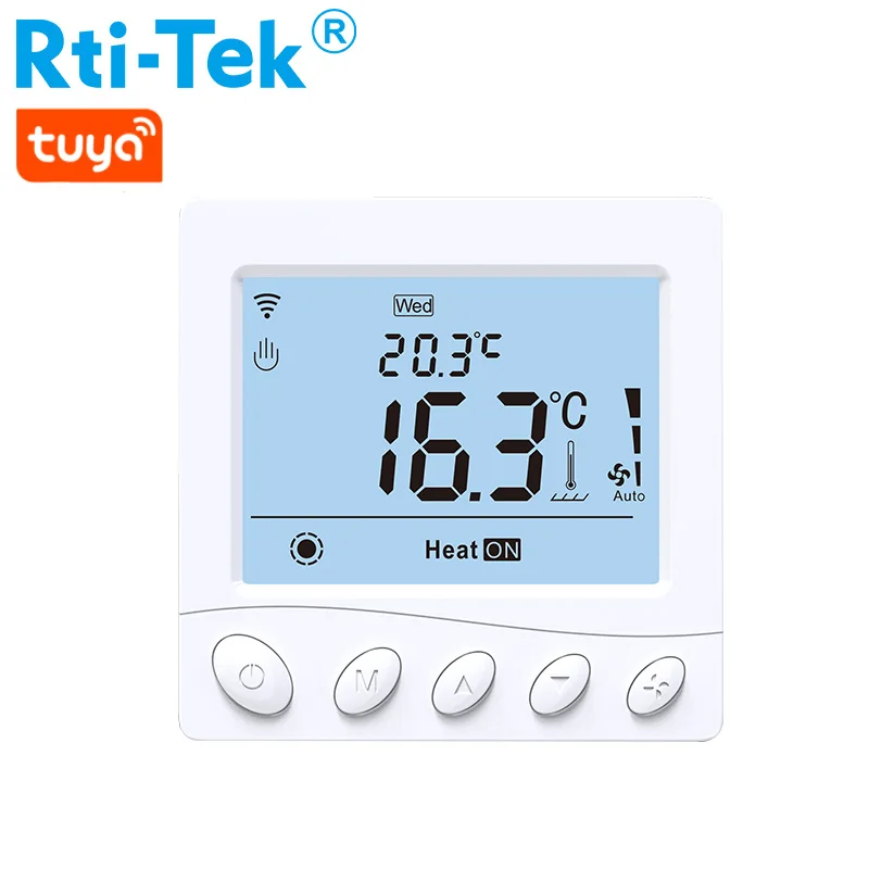 FCU Thermostat 2 pipe System LCD screen programmable Fan Coil Thermostat