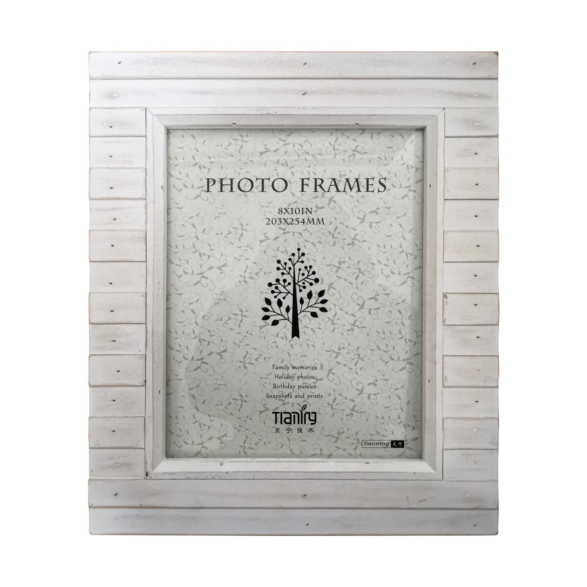 High Quality Photo Frame Wood For Home Decor Striped Wooden Photo Frame Wholesale Wall Mount MDF poplar wood frames for pictures