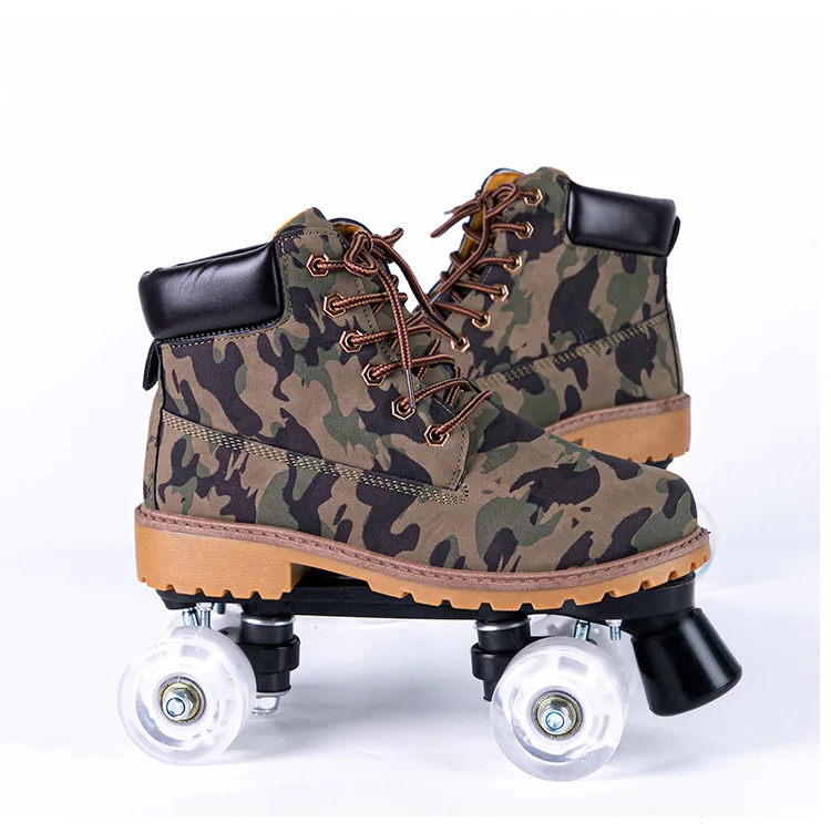 Custom unisex women roller skate deformed shoe four-wheel roller derby skates