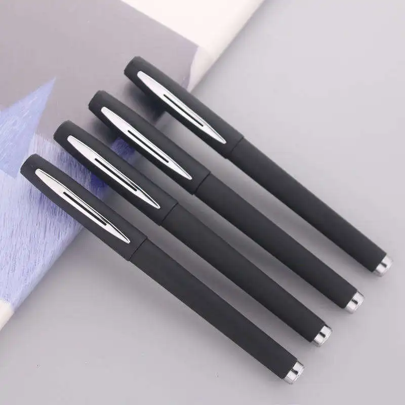 Hannuo Factory High Quality Nursing School Soft Kids Portable Office Writing Black Gel Black Pen for Promotional Gifts