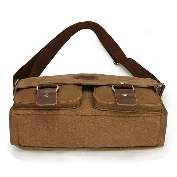 Vintage travel student messenger shoulder bag man cross body canvas bags crossbody men