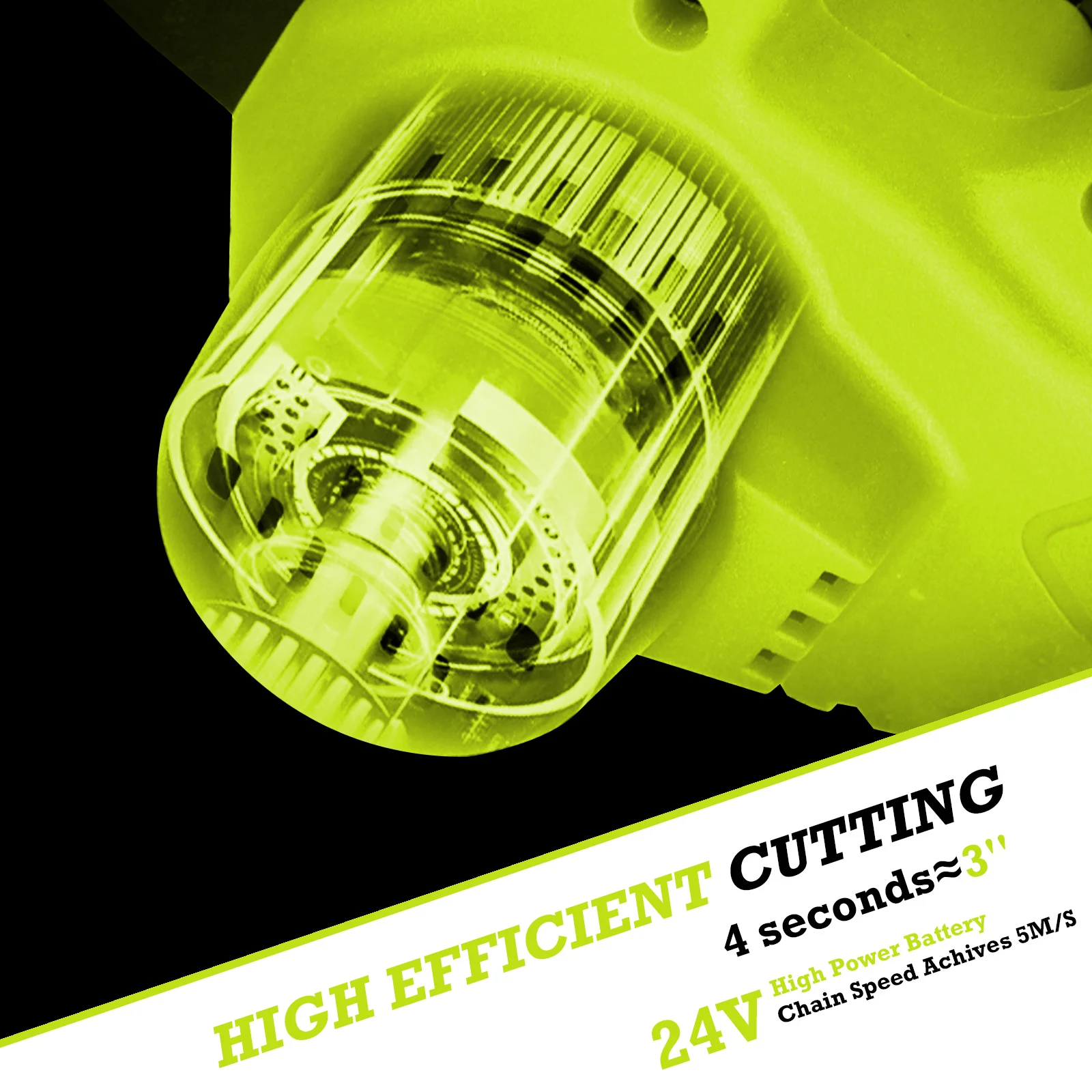 VERTAK battery powered mini chainsaw hand held cordless mini chain saw with spare parts and storage case